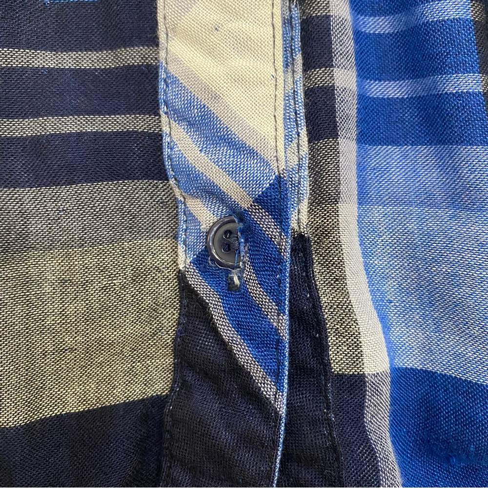Rails Blue Button Down Flannel Top - image 2